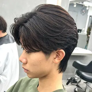 ミディアム パーマ メンズ 韓国ヘア🇰🇷 メンズパーマ/つかさのヘアスタイル