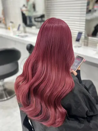 ロング 🎀暖色カラー🎀 韓国ヘア まなかのヘアスタイル