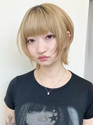 ショート fumika推しカラ ー/デザインカラーのヘアスタイル