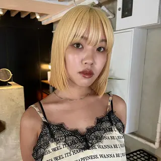 ショート カラー ボブハイトーン🦖 デザインMAMIのヘアスタイル
