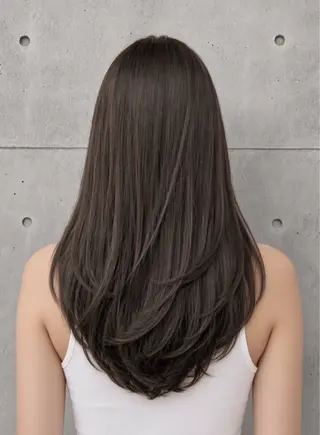 セミロング カラー ヘアアレンジ 🌫️大人韓国ヘア 🌫️naoyaのヘアスタイル