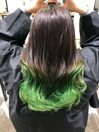 ロング カラー 縮毛矯正、 押野七大のヘアスタイル