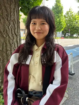 セミロング パーマ 小日向 沙織のヘアスタイル
