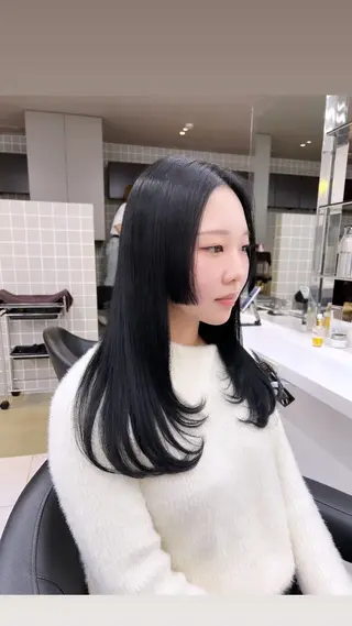 ロング カラー パーマ ヘアアレンジ メンズ 上品＆韓国風 🥀海心🥀のヘアスタイル