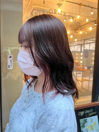ミディアム カラー 髪質改善ストレート Kantaのヘアスタイル