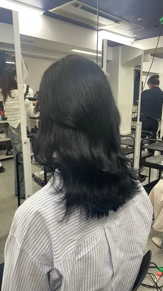 セミロング カラー ふわっと抜け感🫧 ブラウンベージュ🤎のヘアスタイル