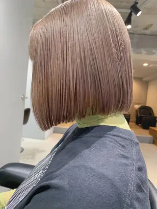 ショート カラー ボブパーマコテ巻き風 パーマNo1深江秀平のヘアスタイル