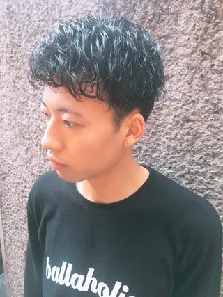 ショート カラー パーマ ヘアアレンジ メンズ ちこ .のヘアスタイル