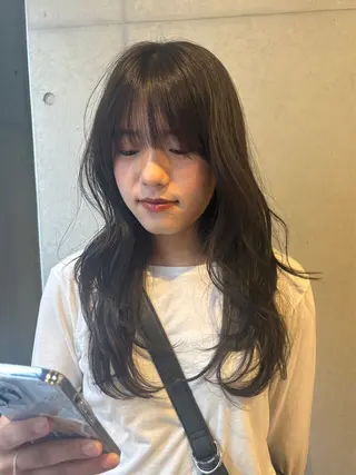 ロング カラー 韓国レイヤー/透明感 カラー/RIN🎀のヘアスタイル
