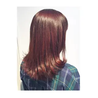 ミディアム カラー ✂️小顔カット✂️ 山本有紀のヘアスタイル