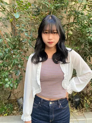 セミロング カラー ♡レイヤーカット れお♡のヘアスタイル