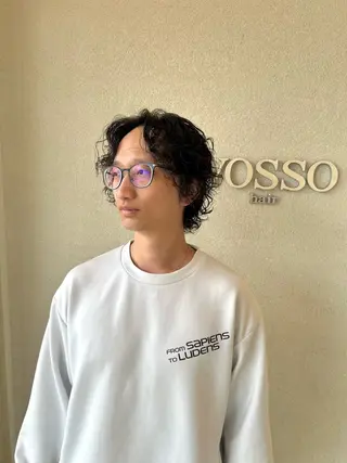 ショート パーマ メンズ 吉澤大和 カット/カラーのヘアスタイル