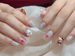 ネイル By moonネイル 🌷ワンホン/韓国風のネイルデザイン