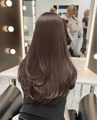 ロング カラー ✨ ラフィス川崎✨ しゅけ髪質改善カラーのヘアスタイル