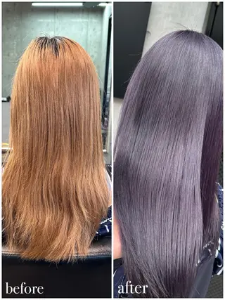 セミロング エクステ🌟カラー 🌟エリア最安値🌟のヘアスタイル