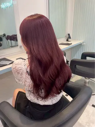ロング カラー ヘアアレンジ メンズ さくら🍒 暖色カラー/髪質改善のヘアスタイル
