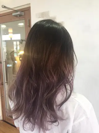 セミロング カラー ヘアアレンジ ハットリ /北習志野のヘアスタイル