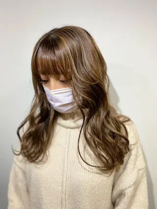 ロング カラー レイヤーカット 赤み消し　店長/大和のヘアスタイル
