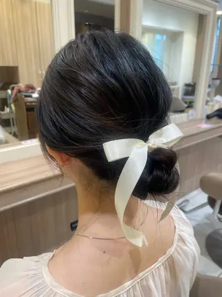 ミディアム ヘアアレンジ 韓国ヘアメイク🎀/ 縮毛矯正✨山本媛香のヘアスタイル