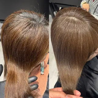 ミディアム カラー 白髪ぼかし/髪質 改善/KOMORIのヘアスタイル