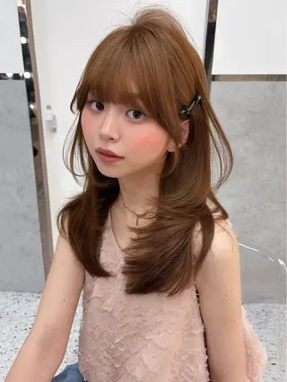 ミディアム カラー ヘアアレンジ 【博多髪質改善】 吉村　清志のヘアスタイル