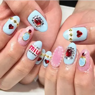 ネイル 渋谷／チップ長さ出し 👑アプレgel-xのネイルデザイン