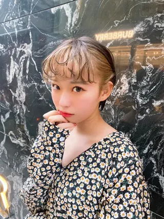 ショート 美髪矯正透明感カラー 江川 和輝のヘアスタイル