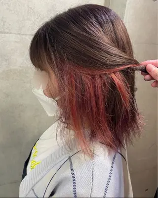 セミロング カラー marina ¨̮のヘアスタイル