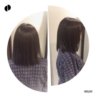 ミディアム セミロング カラー ✨縮毛矯正✨髪質改善 ナカシマ ユミのヘアスタイル