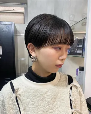 ショート カラー 白髪ぼかし/ショート /ミニボブだいじのヘアスタイル
