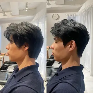 ショート メンズ ブリ—チ🎨パ—マ 🌿表参道ちえ🌿のヘアスタイル