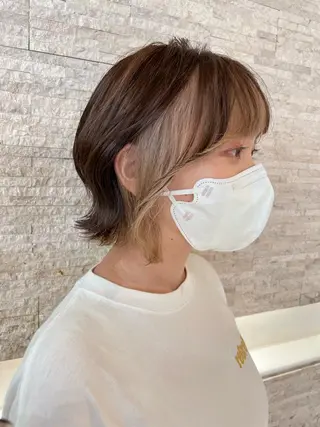 ショート カラー ヘアアレンジ 🔶似合わせセンター パート/ヤス🔶のヘアスタイル