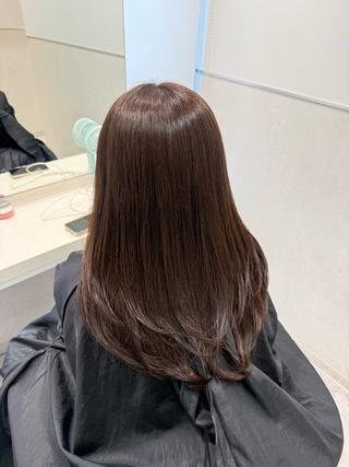ミディアム カラー ショコラ🤎チョコ 🍫マロン🌰暗髪のヘアスタイル