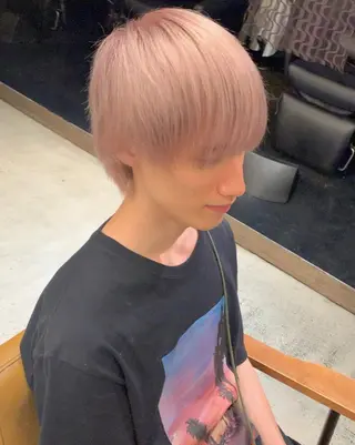 ショート カラー パーマ ヘアアレンジ メンズ 野木 良平のヘアスタイル