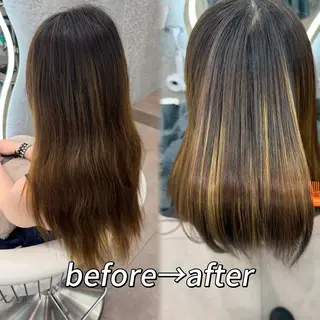 ロング ヘアアレンジ 大宮縮毛矯正🩵 レイヤー 佐藤和のヘアスタイル