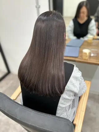 ロング パーマ 白髪ぼかし特化美容師 古賀雄歩のヘアスタイル