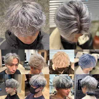 ミディアム カラー メンズ 最終募集40%OFF 韓国風パーマ愛須🔥のヘアスタイル