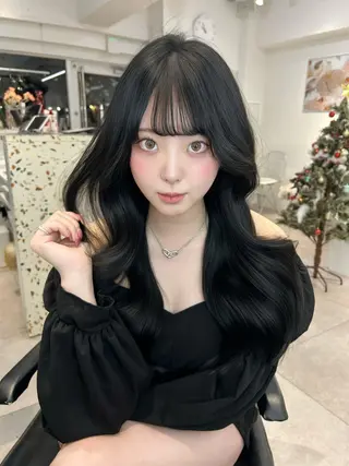 ロング カラー パーマ 🫧縮毛矯正🫧 髪質改善RIKU🫧のヘアスタイル