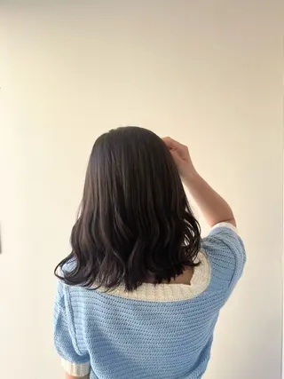 ミディアム カラー ふわっと抜け感🫧 ブラウンベージュ🤎のヘアスタイル