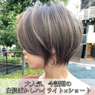 ショート カラー ボブ/レイヤーカット 縮毛矯正/コウキ新宿のヘアスタイル