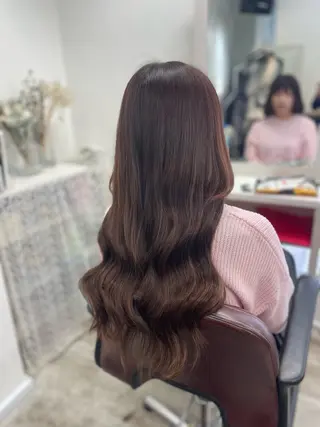 ロング カラー 韓国ヘア🤍髪質改善 🇰🇷AKANEのヘアスタイル