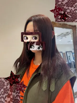 ロング カラー さら艶レイヤーカット 🩶Suzuneのヘアスタイル