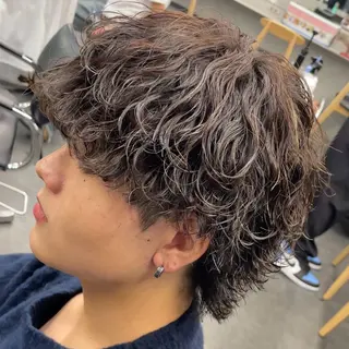 セミロング パーマ ヘアアレンジ メンズ fifth 石川 凪のヘアスタイル