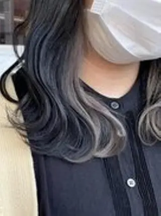 ミディアム 髪質改善カラー透明感 ダブルカラー幕田のヘアスタイル