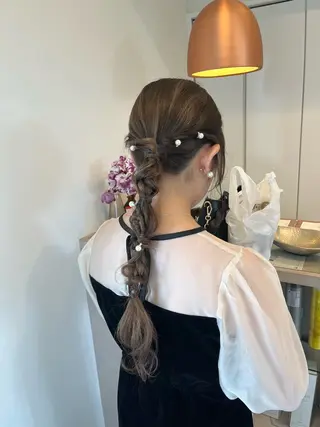 ロング 加藤 明香里のヘアスタイル