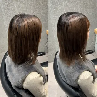 セミロング 髪質改善ヘアケア 艶髪特化/上田のヘアスタイル