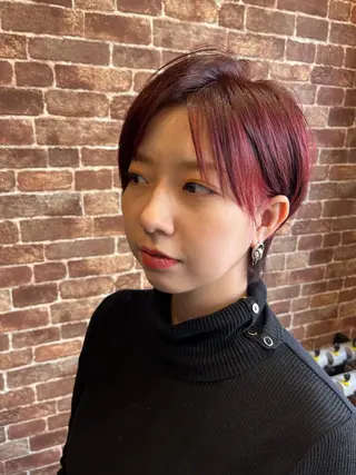 ショート カラー パーマ ヘアアレンジ メンズ キッズ ネイル マツエク・マツパ アイブロウ 久木原 ゆりのヘアスタイル