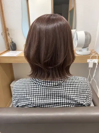 ミディアム カラー 久木原 ゆりのヘアスタイル