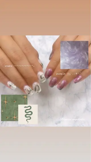 ネイル BIANCA 🖤 NISHIMURAのネイルデザイン