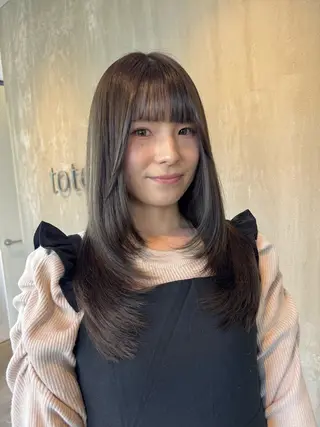 ロング カラー 透明感カラー 天羅のヘアスタイル